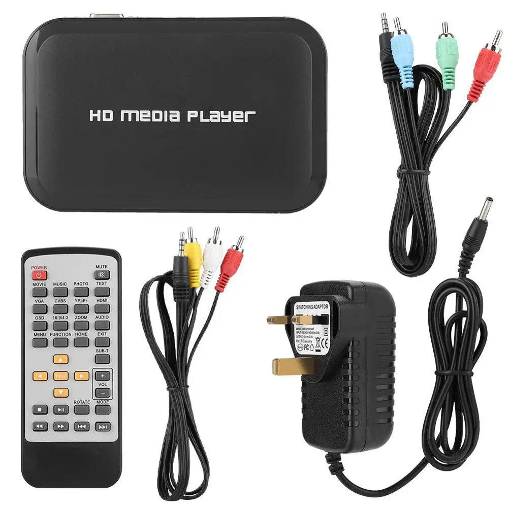 UK 1080P мультимедийный плеер Full HD медиаплеер AV VGA HDMI интерфейсы для выставочных залов, отелей, рекламных компаний и т. Д - Цвет: UK