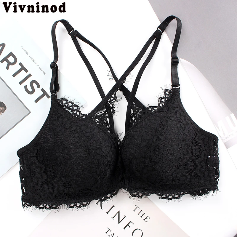 2019 Sexy Floral Bra Mann Honey Front Buckle Gather Together Beautiful Back Girl Underwear Suit Lace Nothing Steel Ring | Женская одежда