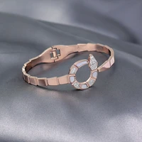 titanium steel rose jin gao stone bracelet woman temperament all match plating golden bracelet trendsetter
