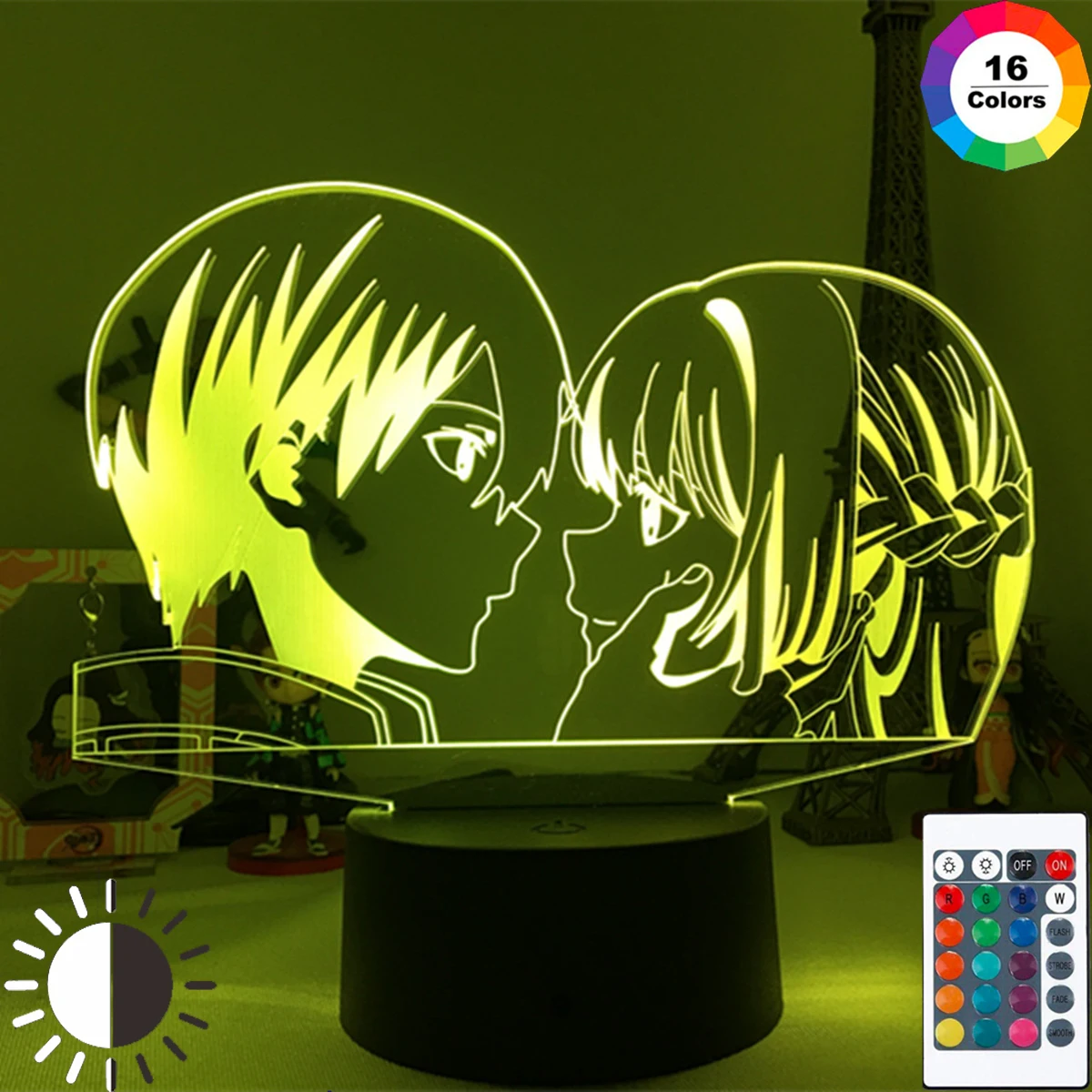

Фигурка 3D из аниме «луces меч», искусство онлайн, манга, Кирито и Асуна, настройка, светодиодный ночсветильник, декор для комнаты, фигурка Luz, п...