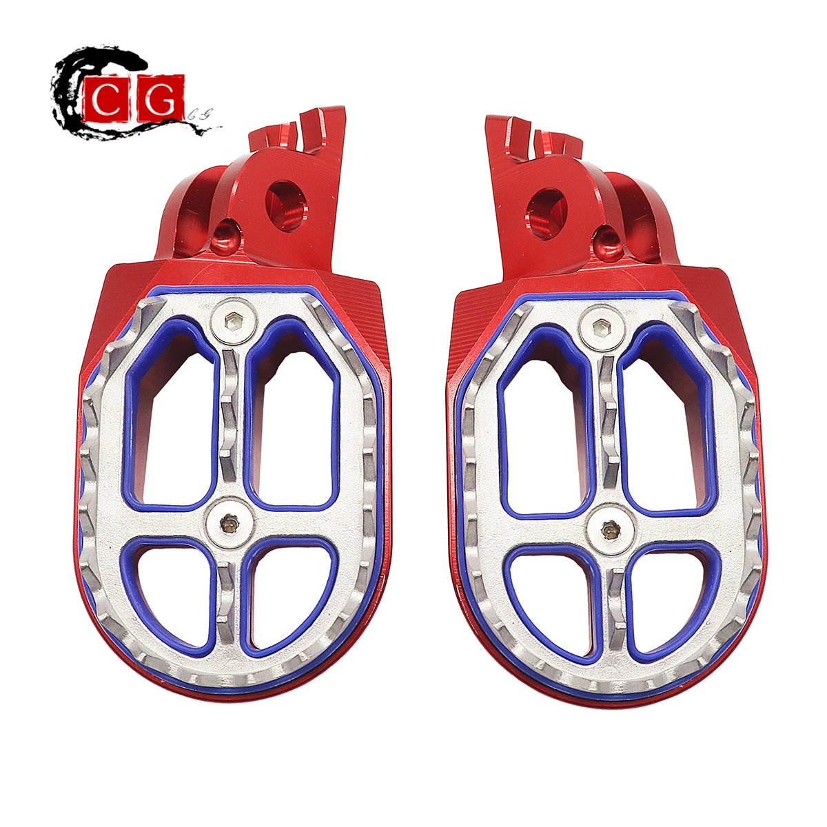 

Billet CNC MX Foot Pegs Pedals Rests Stainless Steel For CR125 CR250 CRF150R CRF250R CRF450R CRF250X CRF450X Motocross Enduro