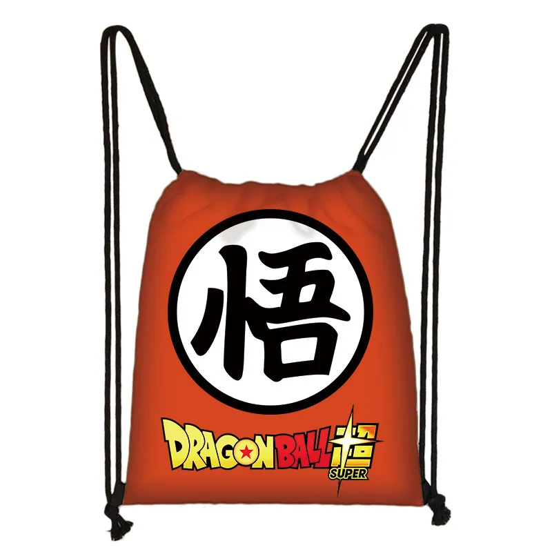 SKD-QLZ18 Аниме dragon ball drawstring сумка Goku Saiyan холщовый рюкзак подростковый рюкзак для мальчиков сумки для хранения - Цвет: SKD-QLZ18