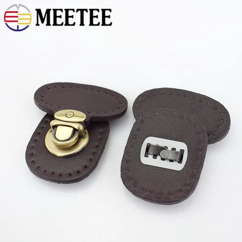 2pcs Bags Accessories Genuine Leather Snap Clasp Turn Lock Twist Locks for DIY Handmade Handbag Craft Bag Purse Closure Buckles | Дом и сад