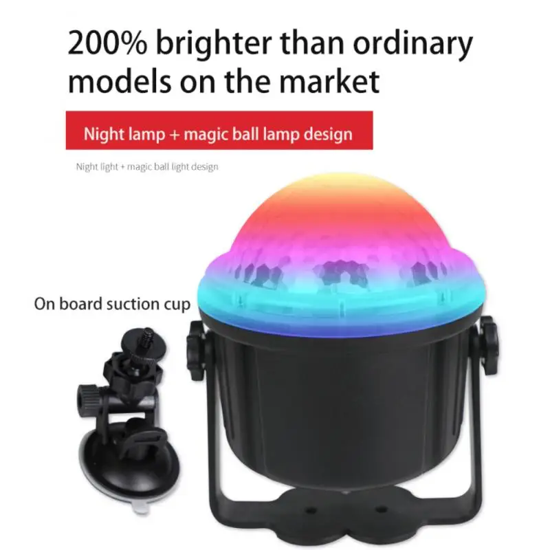 

Disco Ball DJ Party Sound Activated Rotating Lights RGB LED Stage Lights For Christmas Home KTV Wedding Sound Party Lights