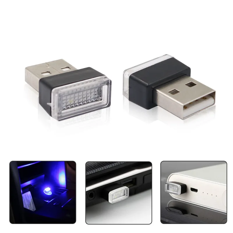 Мини Авто USB лампа для создания атмосферы красочная светодиодная