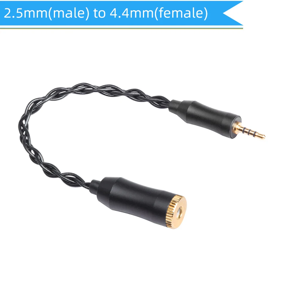 2.5mm to 4.4mm FDBRO 2,5 3,5 4,4 мм Женский до 2,5 3,5 4,4 мм сбалансированный аудио адаптер мужской кабель преобразования наушники сбалансированный стерео аудио кабель - Цвет: 2.5mm to 4.4mm