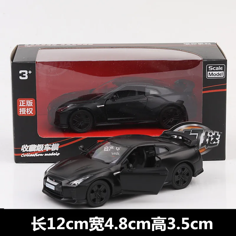 

Bisney 1:36 Nissan GTR Supercar Alloy Model Simulation Sports Pull Back Car Products Decoration Child Souvenir Diecast Toys Gift