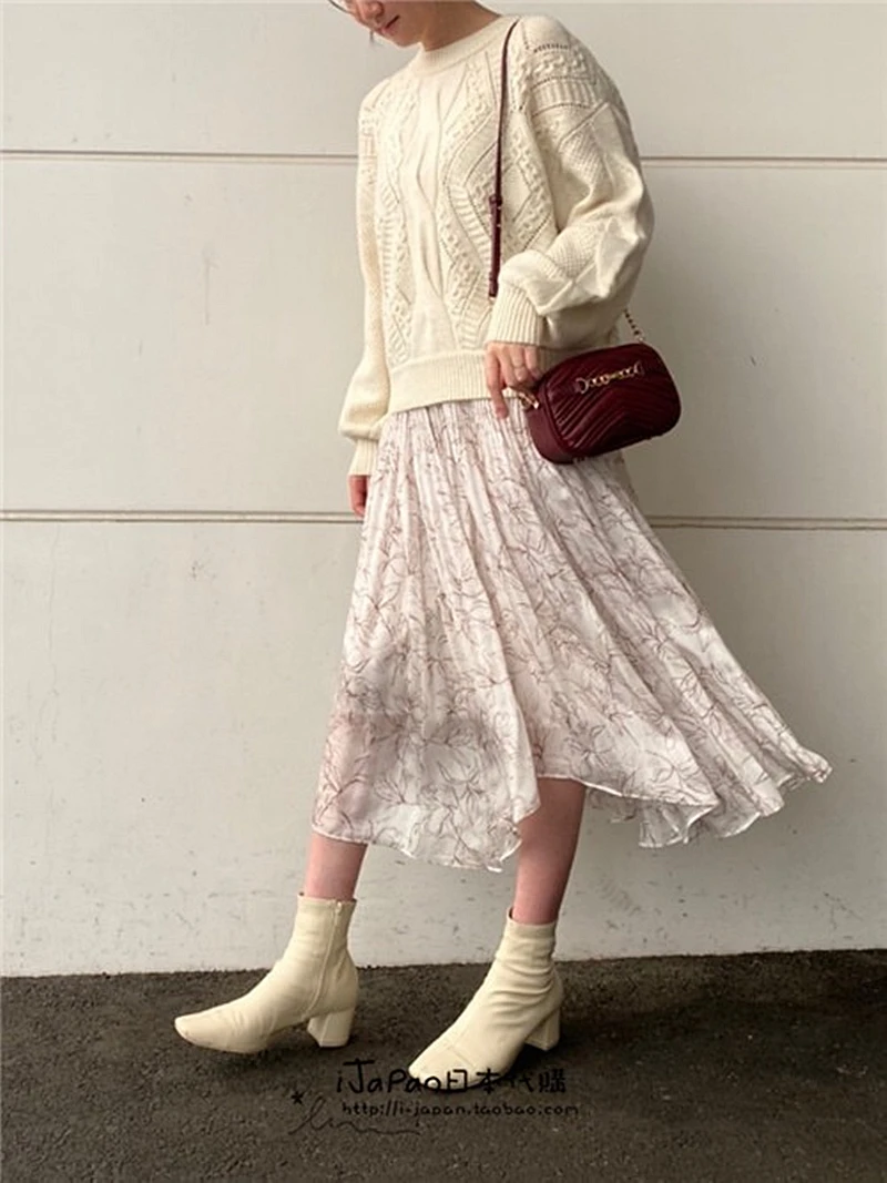 Осень-зима 2020 новая продукция юбка с высокой четкостью асимметричными складками