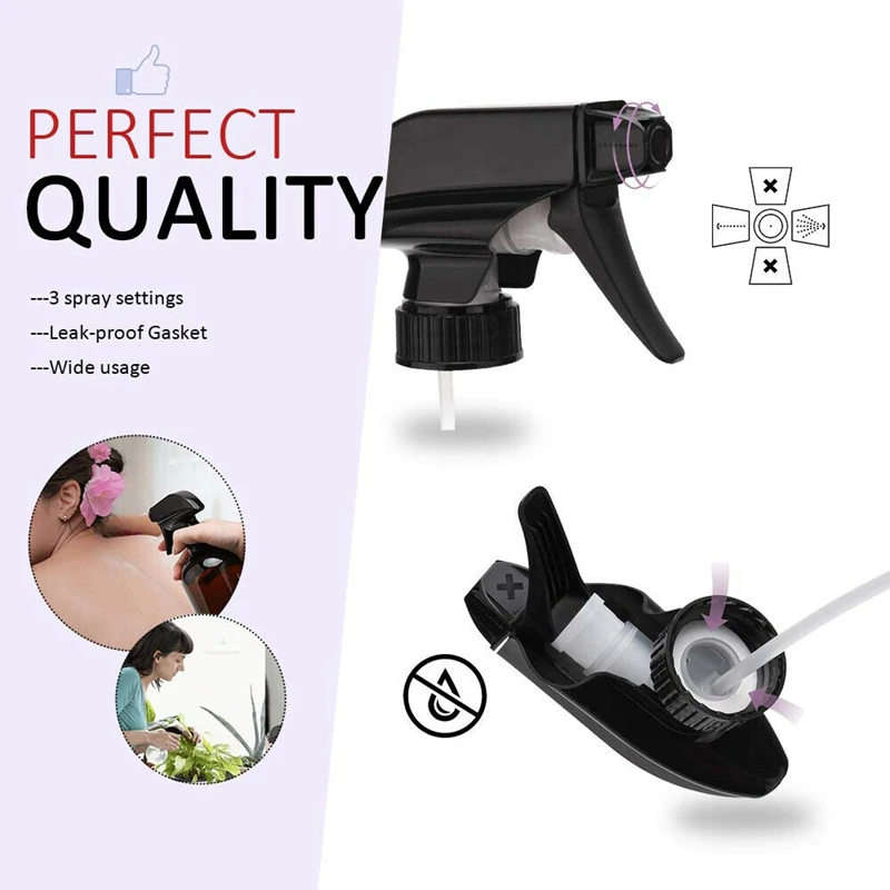 

12 Pcs Trigger Sprayer Spray Bottle Nozzle Head - 28/410 Neck Bottle Size