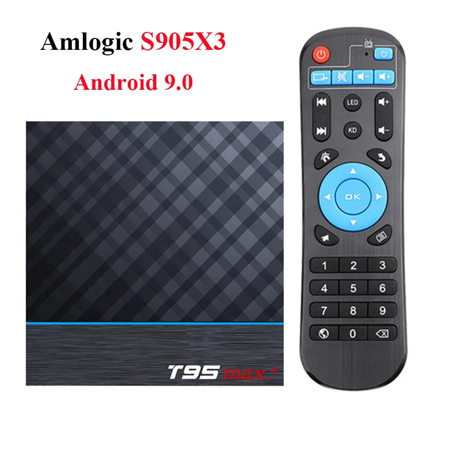 T95 MAX Plus Android TV Box 9 0 Amlogic S905X3 Smart 4K T95MAX четырехъядерный 2 4G & 5G Wifi