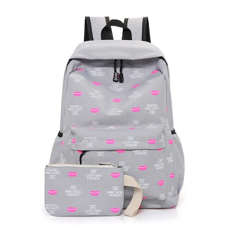 Bags School for Teenagers Girls Schoolbag Large Capacity Ladies Printing School Backpack Set Rucksack Bagpack Cute Book Bags