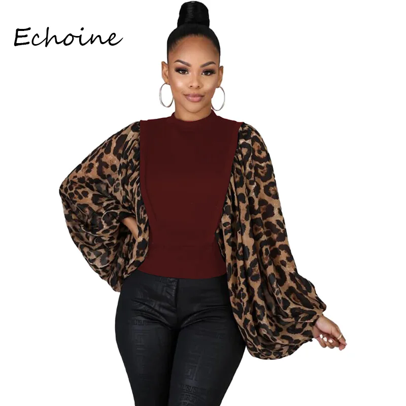 Весна 2020 новинка Повседневная футболка с леопардовым принтом топ в стиле пэчворк