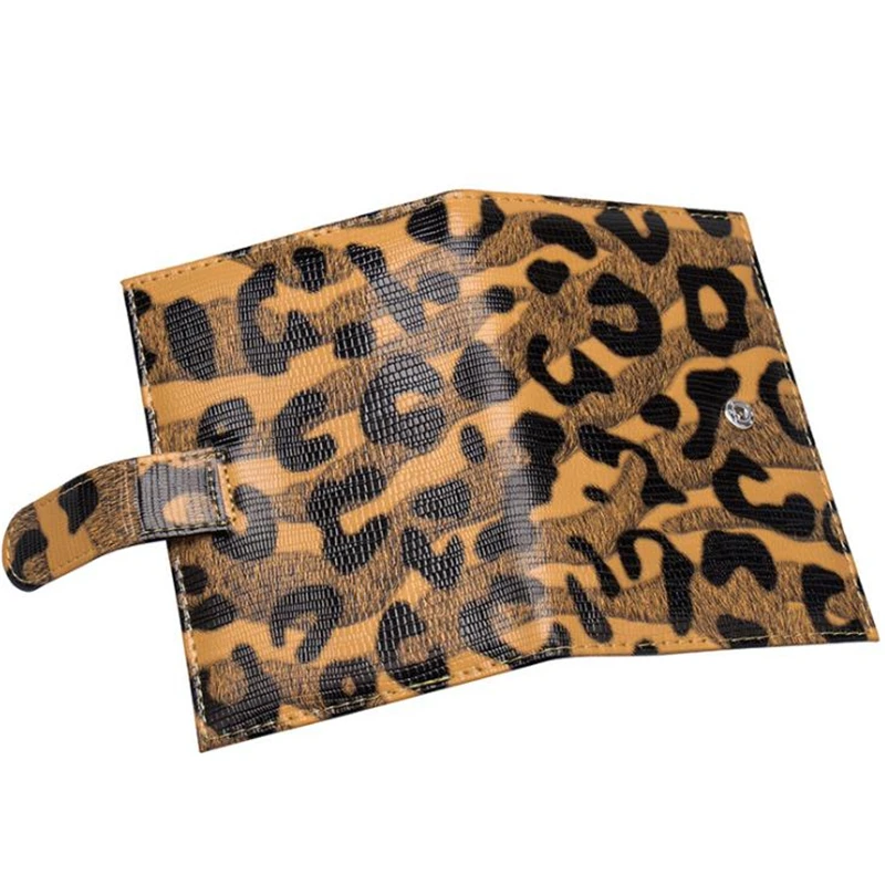 Обложка для паспорта с леопардовым принтом мягкая искусственная кожа мужчин и