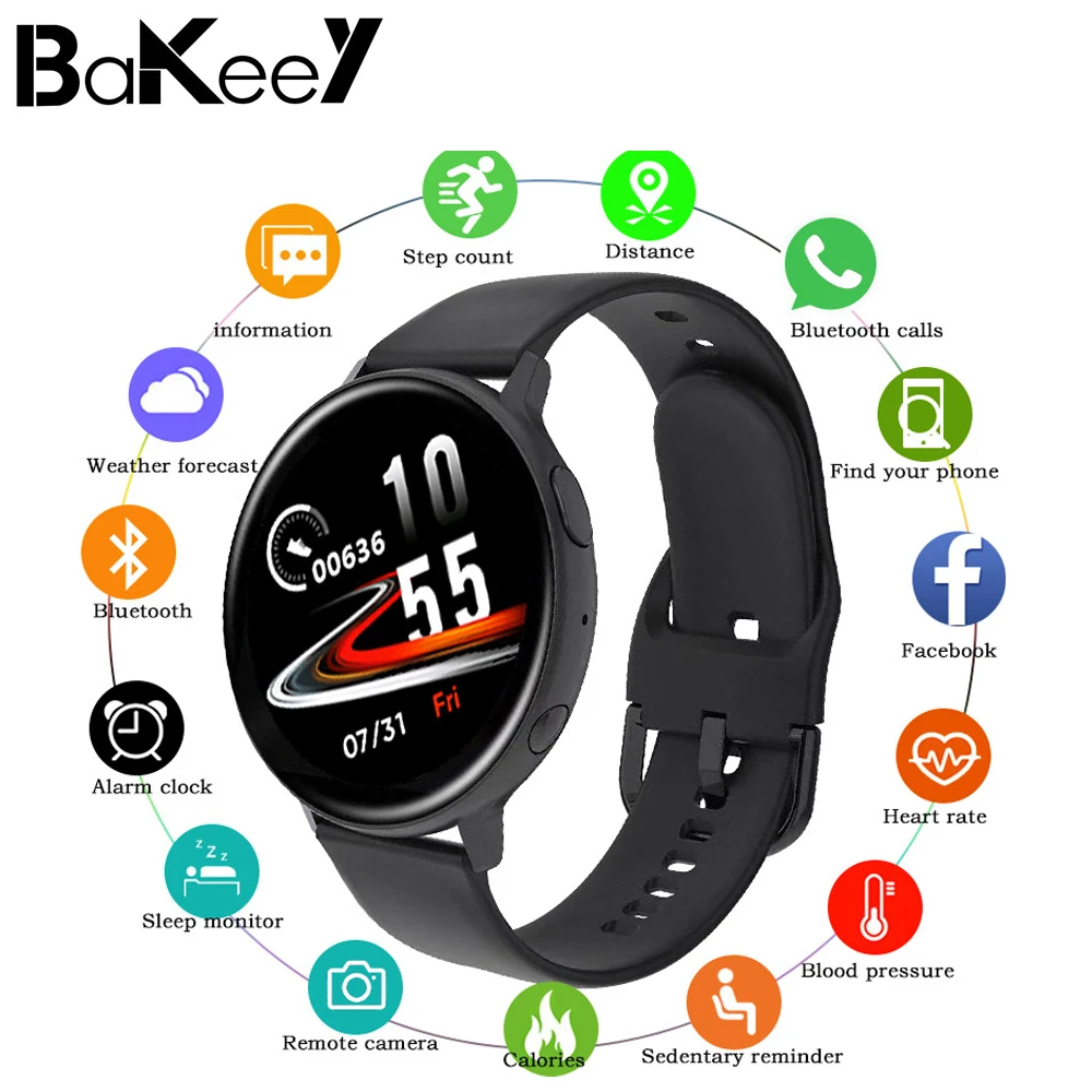 Bakeey Q16 Смарт часы bluetooth вызова полный сенсорный сердечного ритма крови Давление
