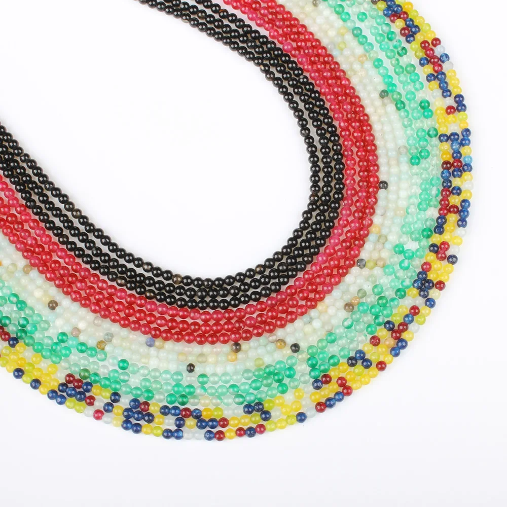 Бусины из натурального камня гранатные круглые бусины хрустальные россыпью