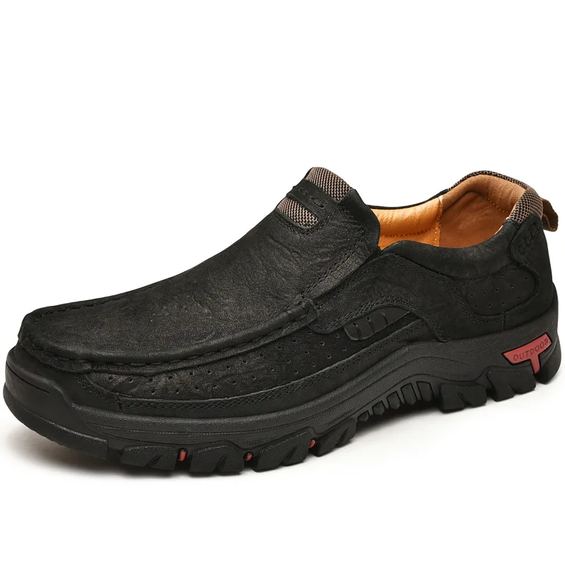 

Mountaineering shoes outdoor shoes 2021 spring new large-size leather men's shoes tide men's sports casual leather shoes men
