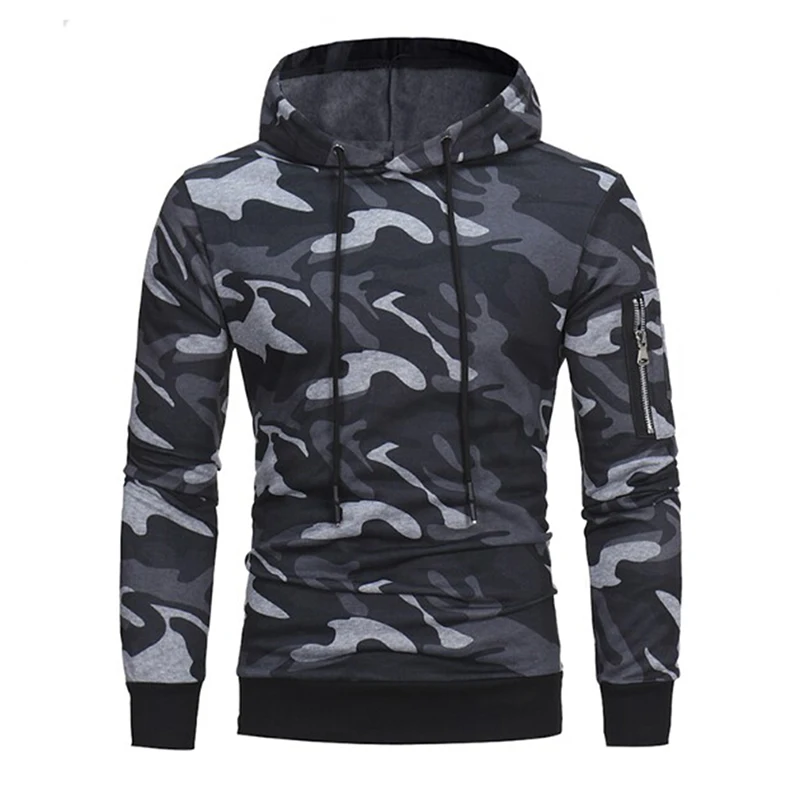 

Plus Size Camouflage Hoodies Men Sportswear Tracksuit Gym Fitness Training Exercise Sweater 2018 New Spring Outdoor Sport Hoody