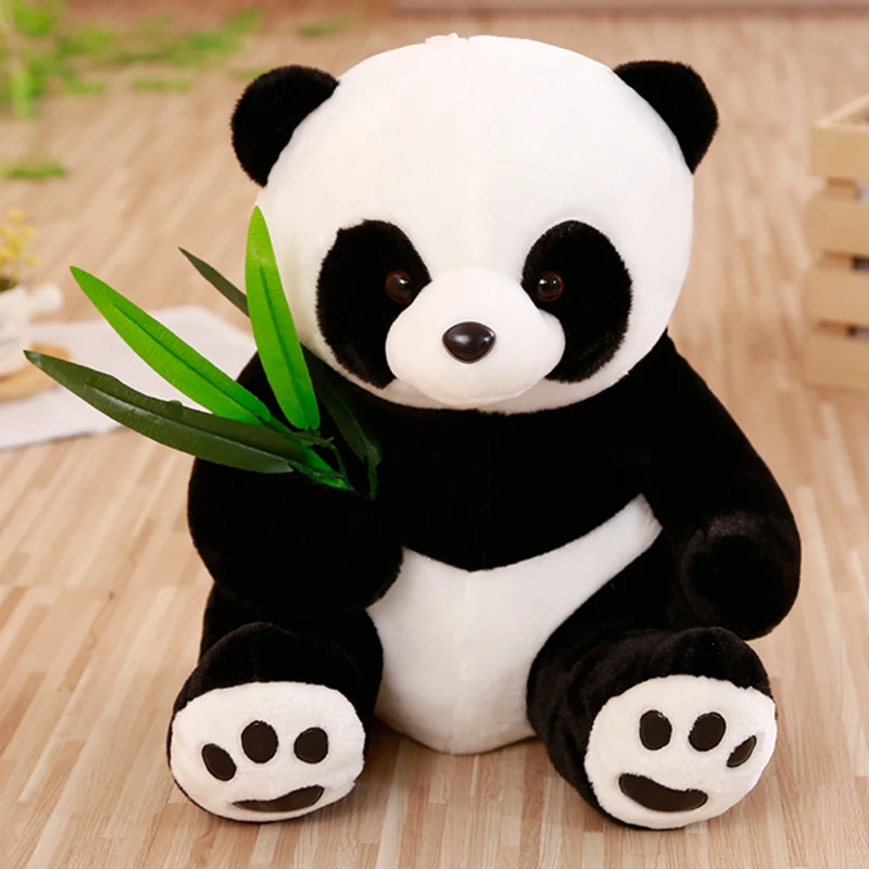 25 50 см Милая бамбуковая плетеная кукла панда Детская плюшевая игрушка подушка