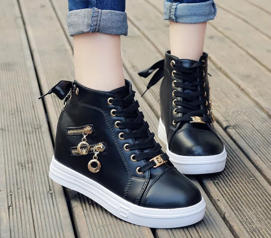 

Women Sneakers New Fashion Flock Women Casual Shoes Breathable Autumn Winter Lace-Up Flats Platform Women Shoes