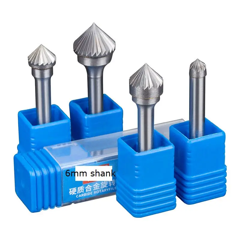 Фрезы концевые по металлу 6-16 мм с конической металлической головкой под углом 90