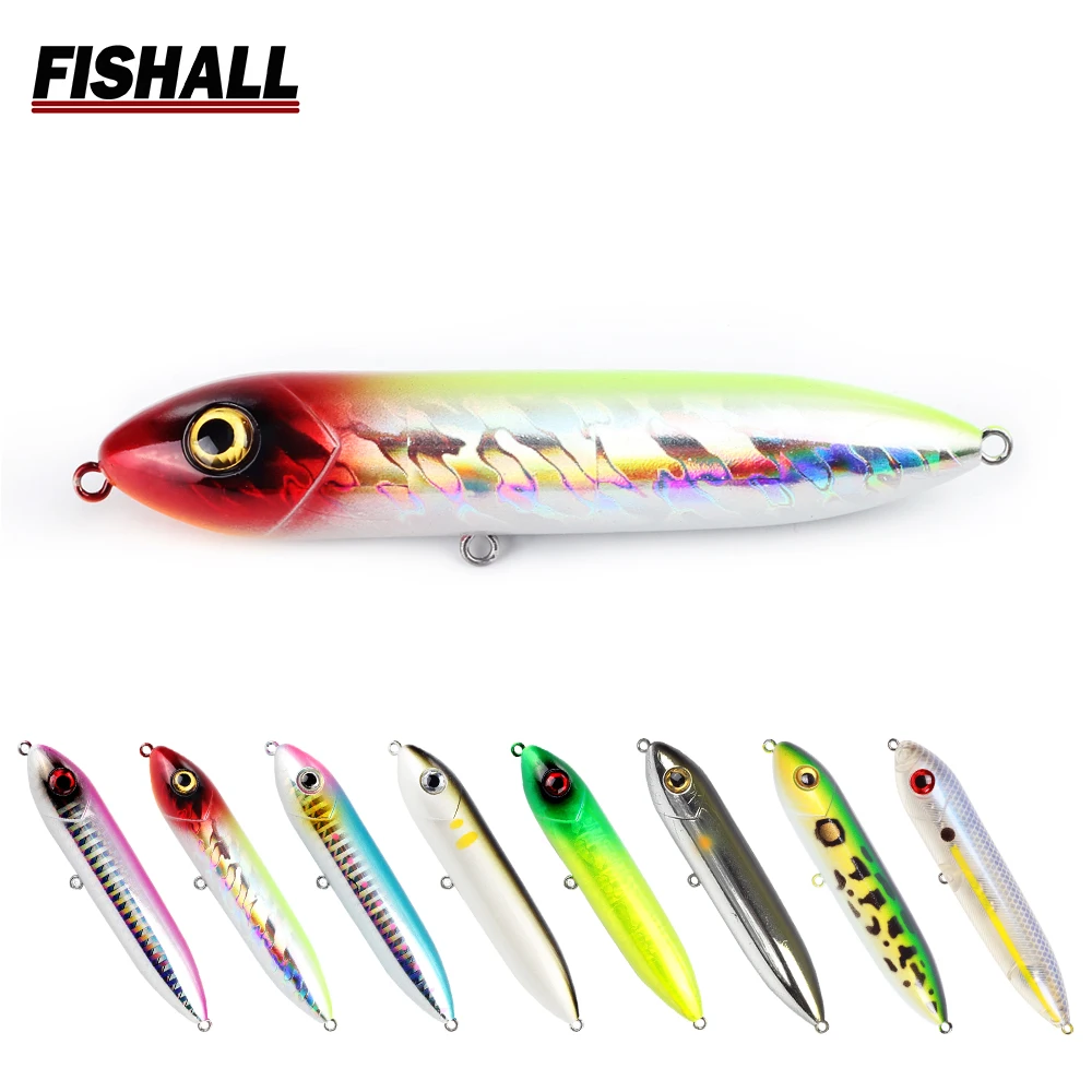 

Fishall Spook Topwater Pencil Lure Wobbler 90mm 12g 100mm 18g Rattle Sound Walking Fishing Bass Pike Bait