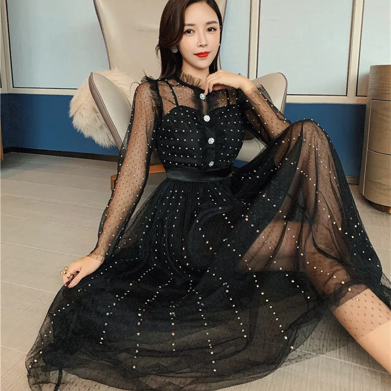 Женское Сетчатое платье Mozuleva вечерние платья знаменитостей с бисером и длинным