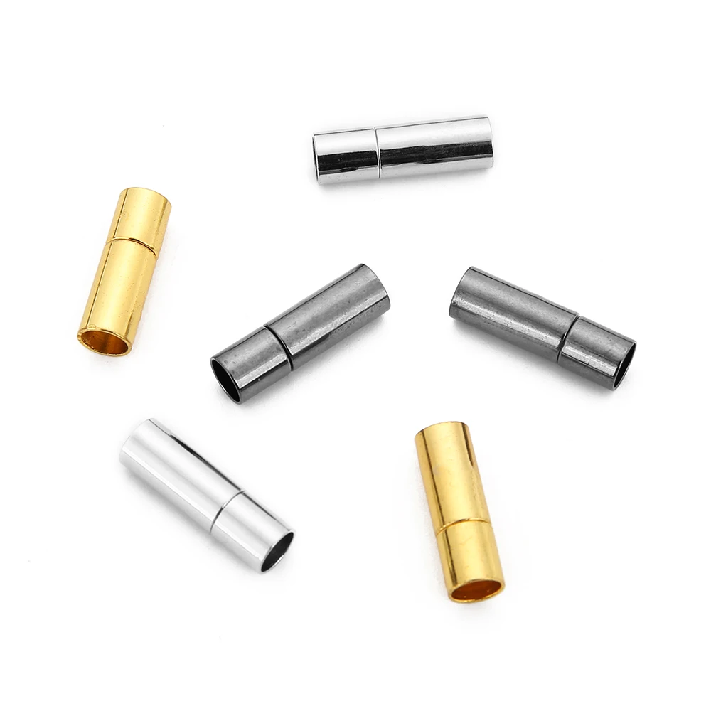 10 шт. металлические Концевики черного/золотого/родиевого цвета для кожаного