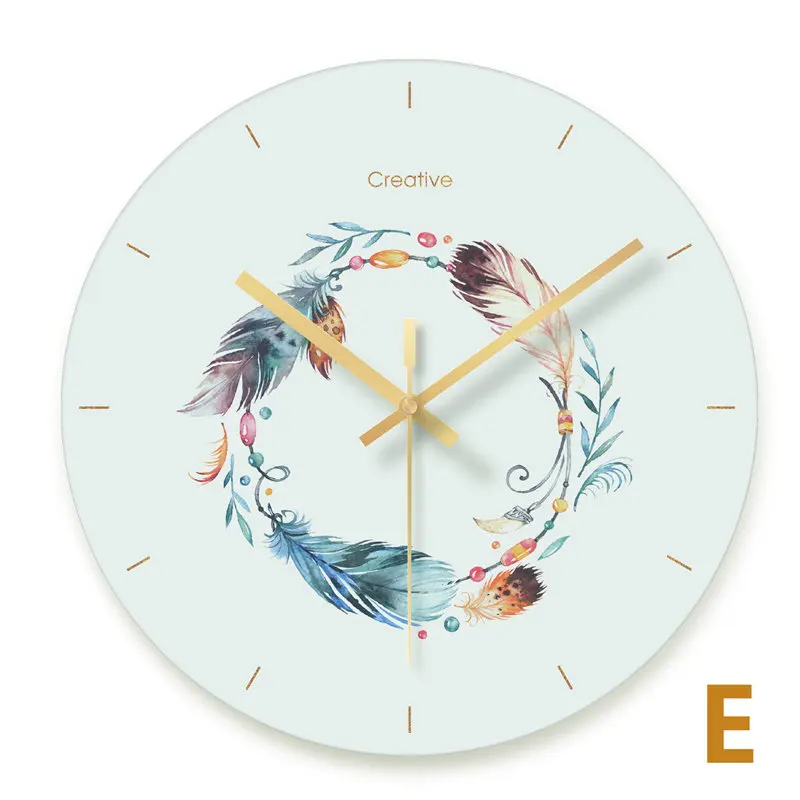 3034 Wall Clock Nordic Household Mute Living Room Bedroom Minimalist Modern Decorative Wall Watch 14 Inch Quartz Round Clocks - Цвет: 3034