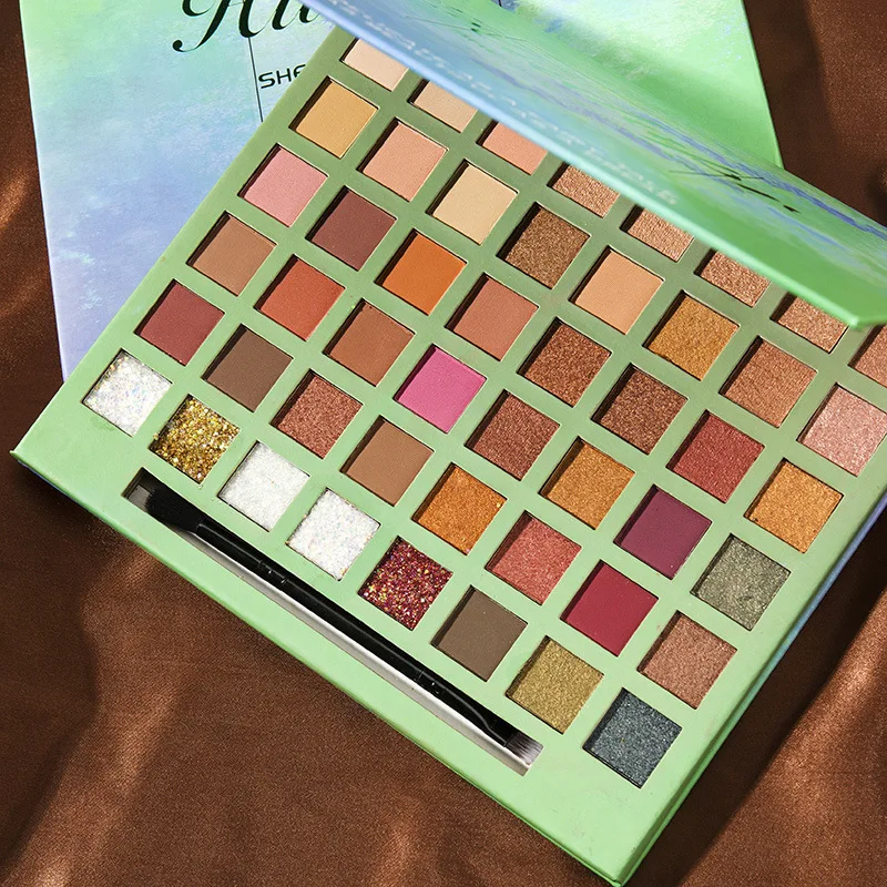 Палетка теней для век с масляной живописью 48 цветов блестящие мерцающие тени