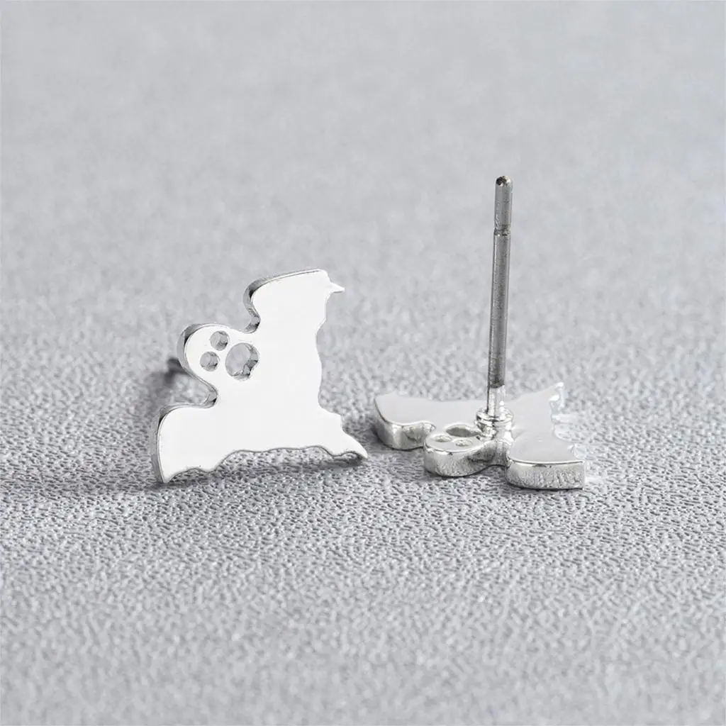 Женские серьги-гвоздики из нержавеющей стали с геометрическим рисунком |