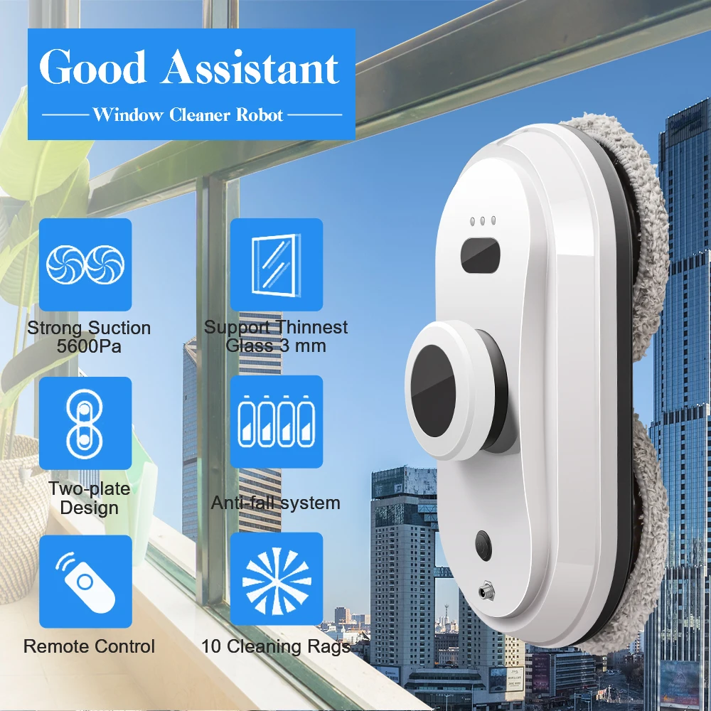 Intelligent Strong Suction Window Cleaner Robot Remote Control Washer Anti-falling Cleaning | Бытовая техника