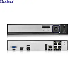 gadinan 4 channel 4k 8mp h 265 cctv poe nvr face detection 48v poe hi3798m cctv video recorder for h 265 h 264 poe ip camera free global shipping