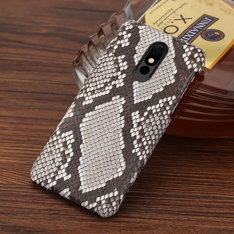 Серый Чехол для телефона из натуральной кожи питона для LG G6 G7 G5 G8 G8S чехол Роскошный тонкий женский чехол из змеиной кожи для LG V30 V40 V50 - Цвет: Серый