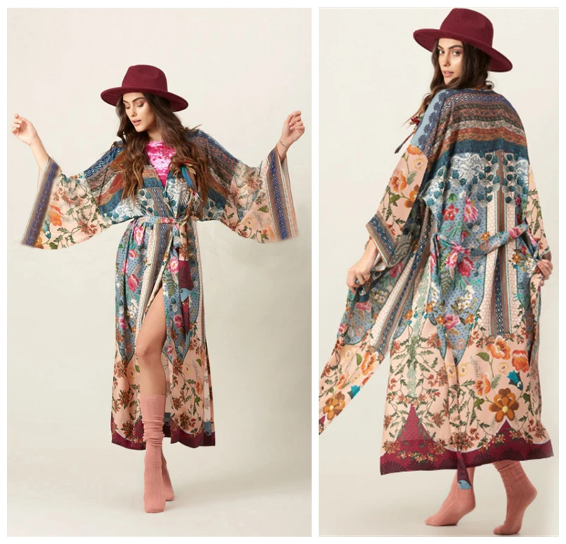 

Женский новый сексуальный бикини, туника с цветочным принтом, парео, кафтан, халат, женский купальный костюм, купальник, купальный костюм