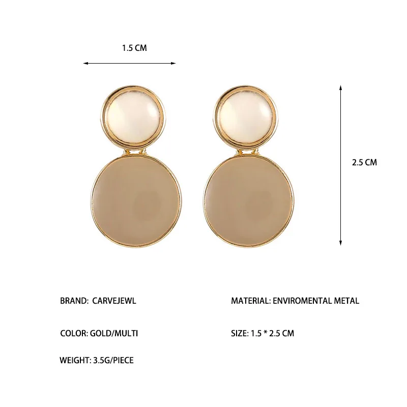  Корейские темпераментные простые круглые глянцевые серьги в форме капли