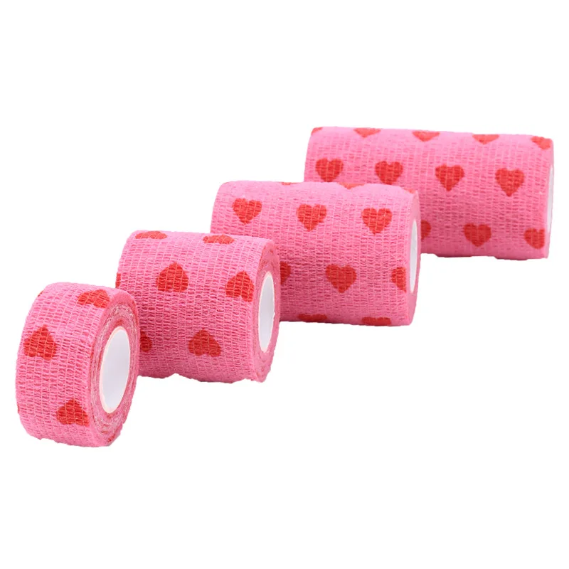 1 Roll Heart Dog Bandage Medical Elastic Pet Vet Wrap Waterproof Self Adherent Accessories Pets Acessorios | Дом и сад