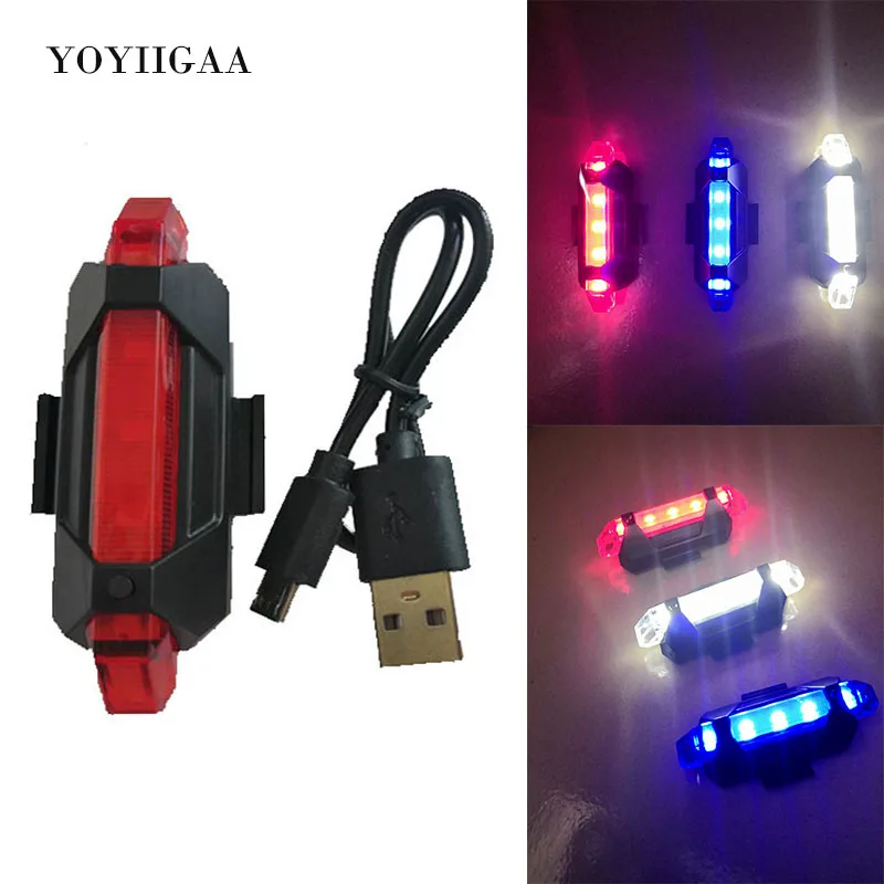 Велосипедный светильник USB Перезаряжаемый велосипедный задний s светодиодный