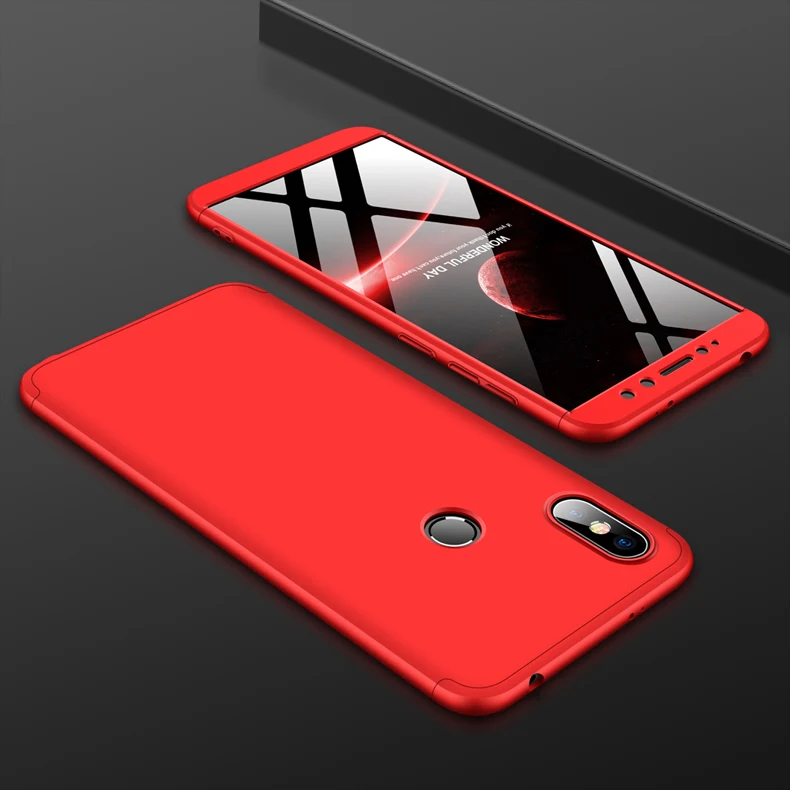 Чехол GKK 360 с полной защитой для Xiao mi Red mi S2 A2 Lite 4X6 pro 6A 7, жесткий матовый чехол для Xiaomi mi A2 A3 8 Lite 9 SE