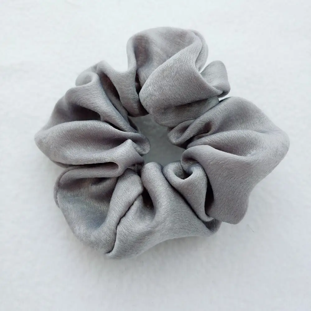 gray scrunchie Модные женские резинки для волос, эластичные веревки для волос, чистый цвет, спортивный танцевальный женский хвостик, резинка для волос для девочек, эластичные резинки для волос - Цвет: gray scrunchie