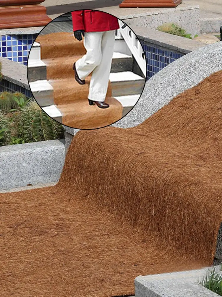 Кокосовый мат натуральный кокосовый ковер в рулоне с кокосовой пальмой для