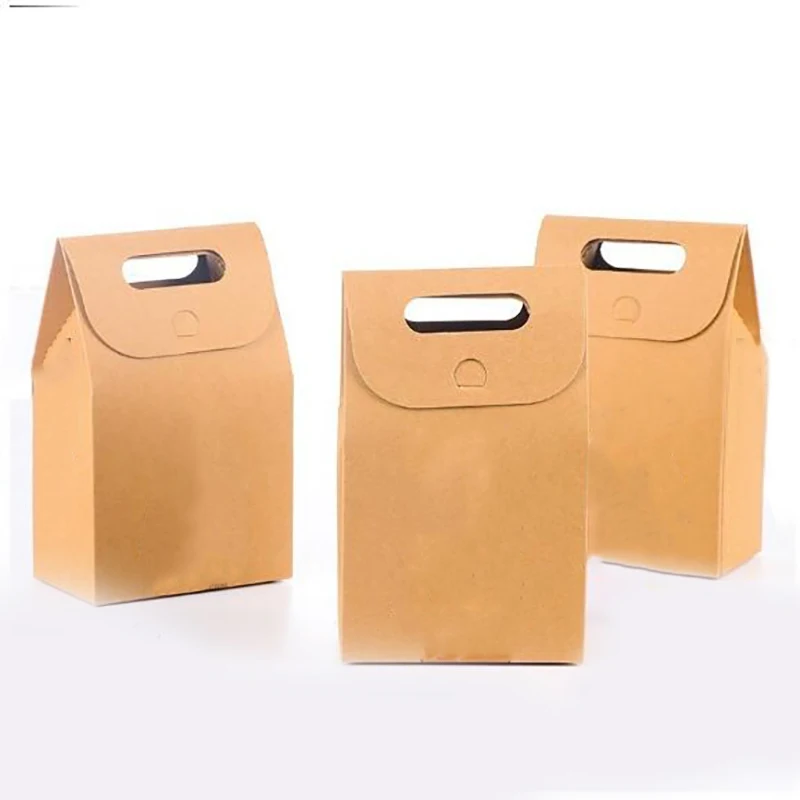 50 шт/партия коробка для десертов Свадебный коричневый пакет из крафт бумаги