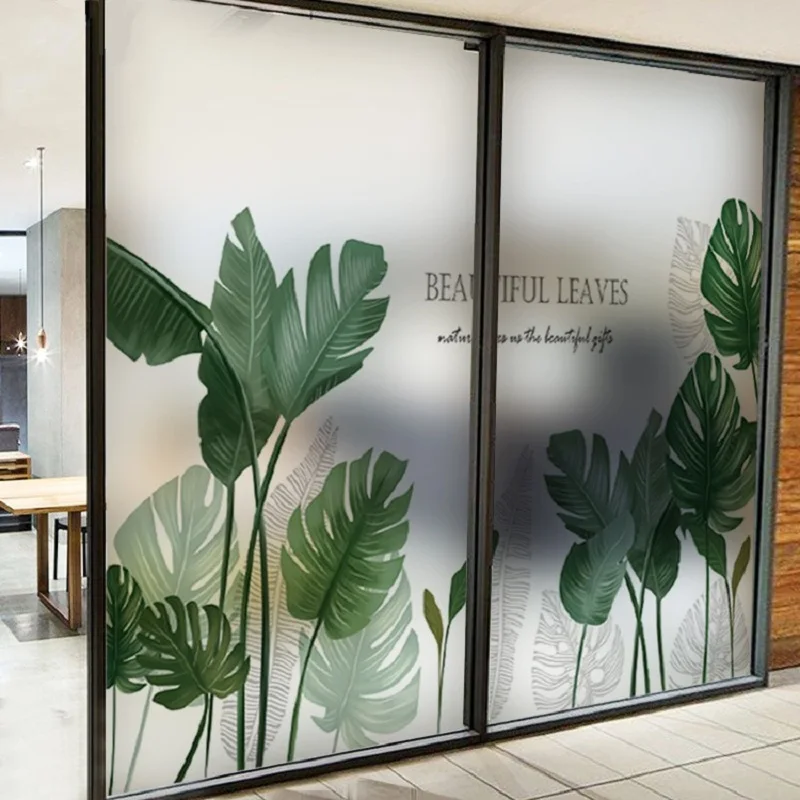 Ботанический рисунок Стекло пленка электростатические виниловые украшения дома