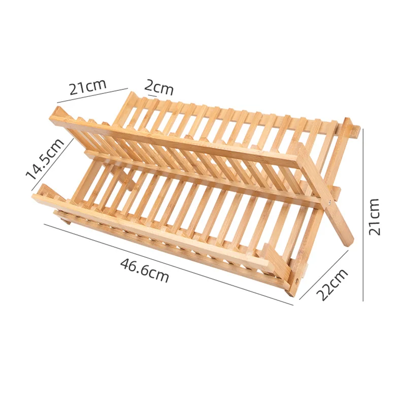

tenmiu Bowl Drain Rack Installation Free Rack Bowl and Plate Storage Rack Chopsticks Kitchen Bowl Rack Multifunctional Bamboo
