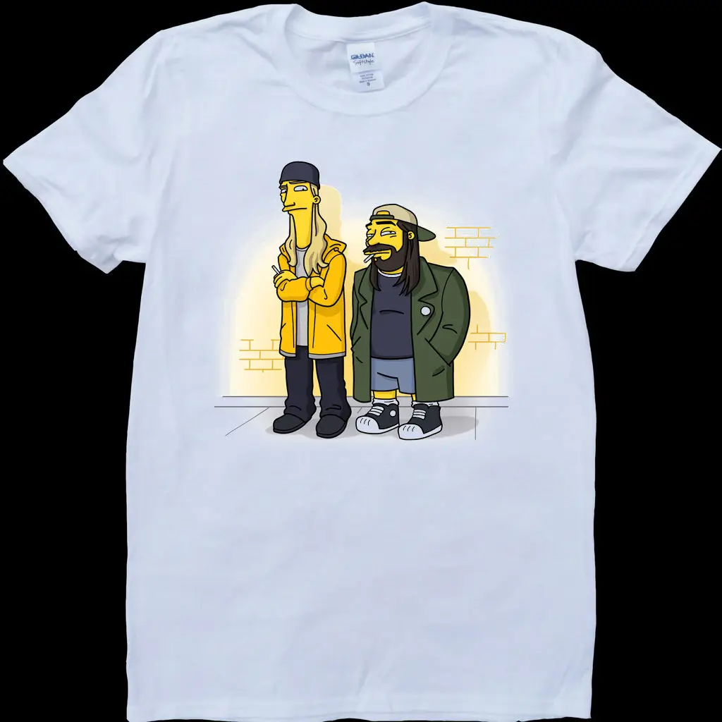 Jay And Silent Bob мужская белая изготовленная на заказ футболка классная Повседневная