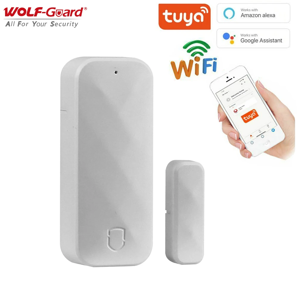 Беспроводной смарт детектор двери Wolf Guard Tuya Wi Fi датчик открывания/закрытия окон