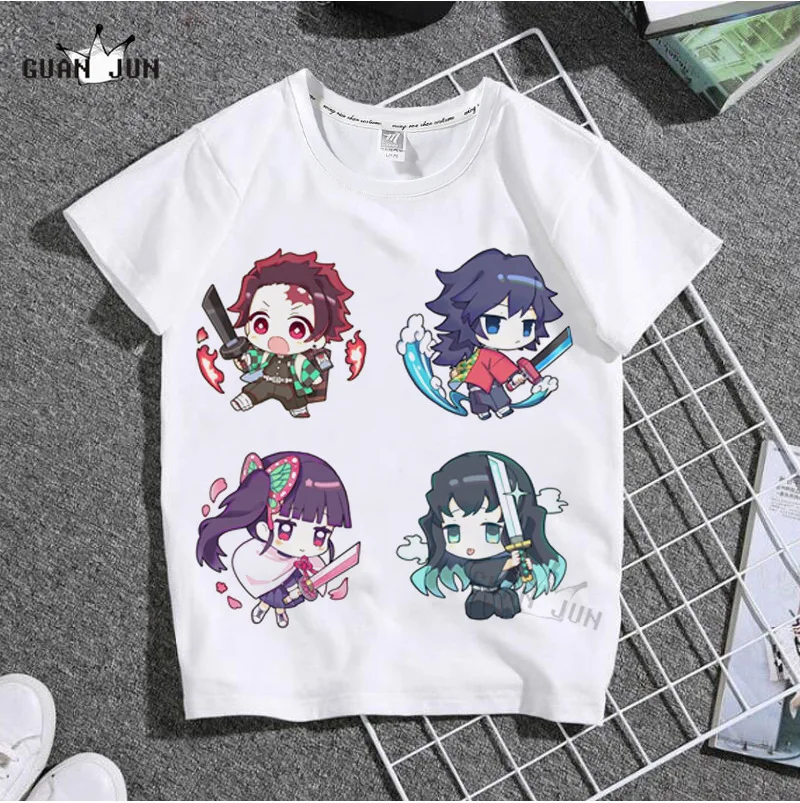 

Demon Slayer Unisex Summer New T-shirt Fashion Girls Tshirts Harajuku Retro Boy Tshirt Round Neck Kids Tshirt