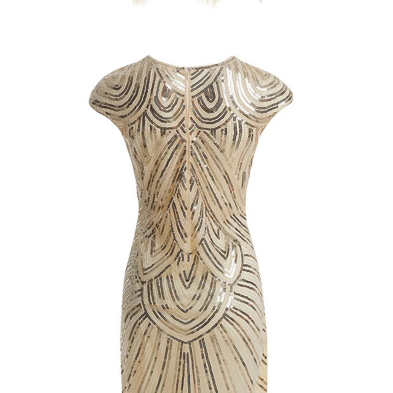 Женское вечернее платье, халат Femme 1920 s, отличная Хлопушка в стиле Гэтсби, блестящая бахрома, миди платье, Vestido, летнее, арт-деко, ретро черное платье