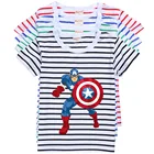 2021 летнее платье Капитан Америка Детская футболка для маленьких мальчиков хлопковая диснеевских мультфильмов модное платье с короткими рукавами одежда топы, футболки для мальчиков, одежда