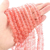 natural stone beads 8mm pink watermelon crystal loose beads fit for diy jewelry making bracelet necklace amulet accessories