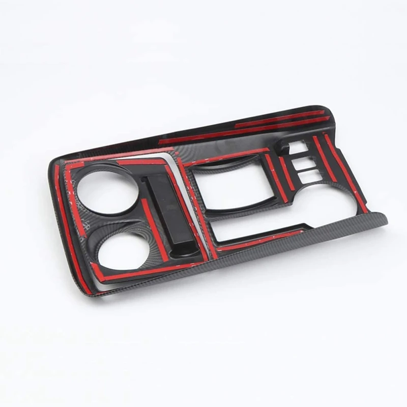 

for Toyota 4Runner 2010-2021 Car Carbon Fiber Style Gear Shift Panel Cup Holder Frame Decoration Cover Trim Accessories
